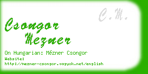 csongor mezner business card